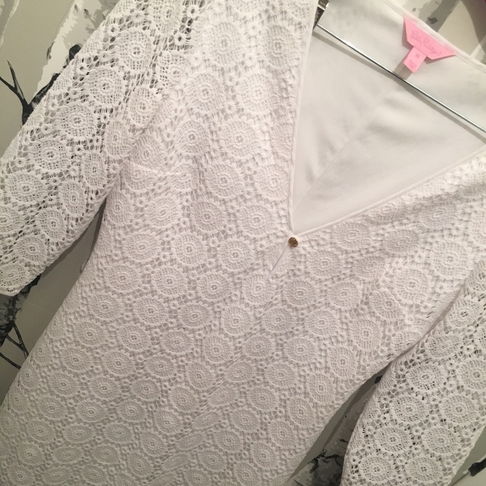 white lace lily pulitzer dress ✨